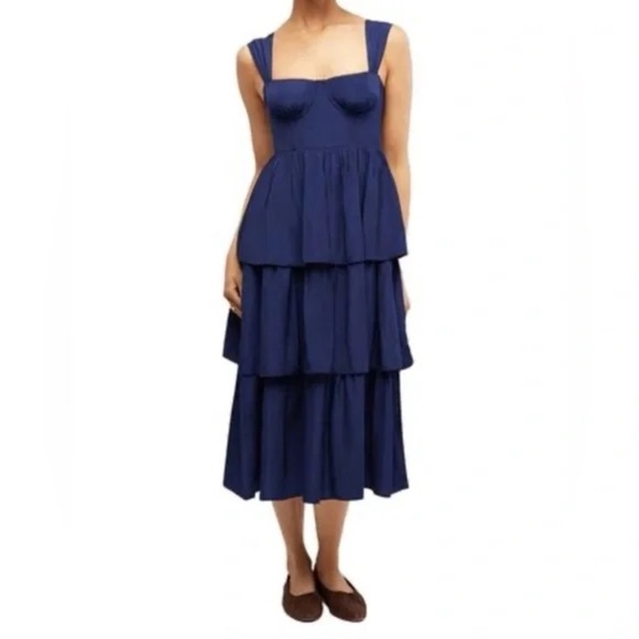 WeWoreWhat Corset Maxi - Size 0 - Navy - NWT - Picture 1 of 9